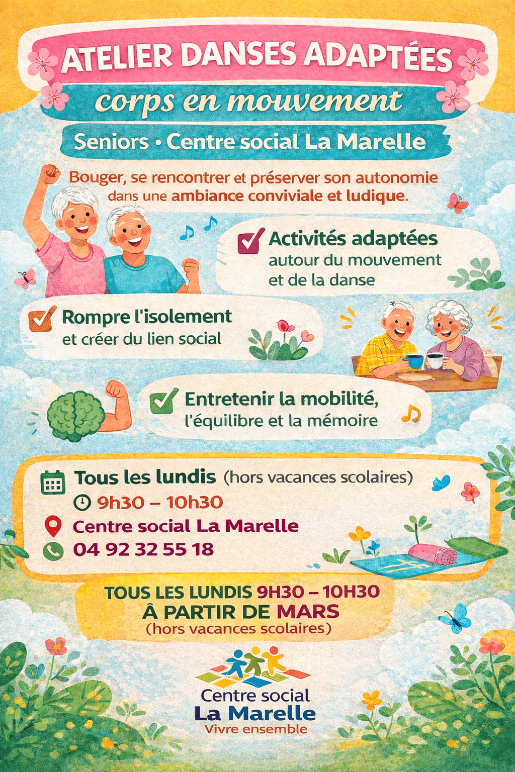 Affiche le corps en mouvement